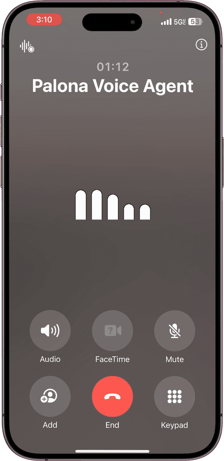 AI-powered phone call interface